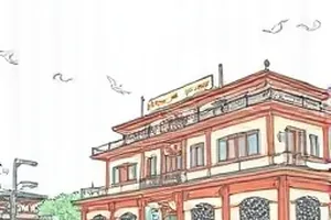 纸上江湖录封面：宣纸上晕开的墨色江湖图与半截剑影